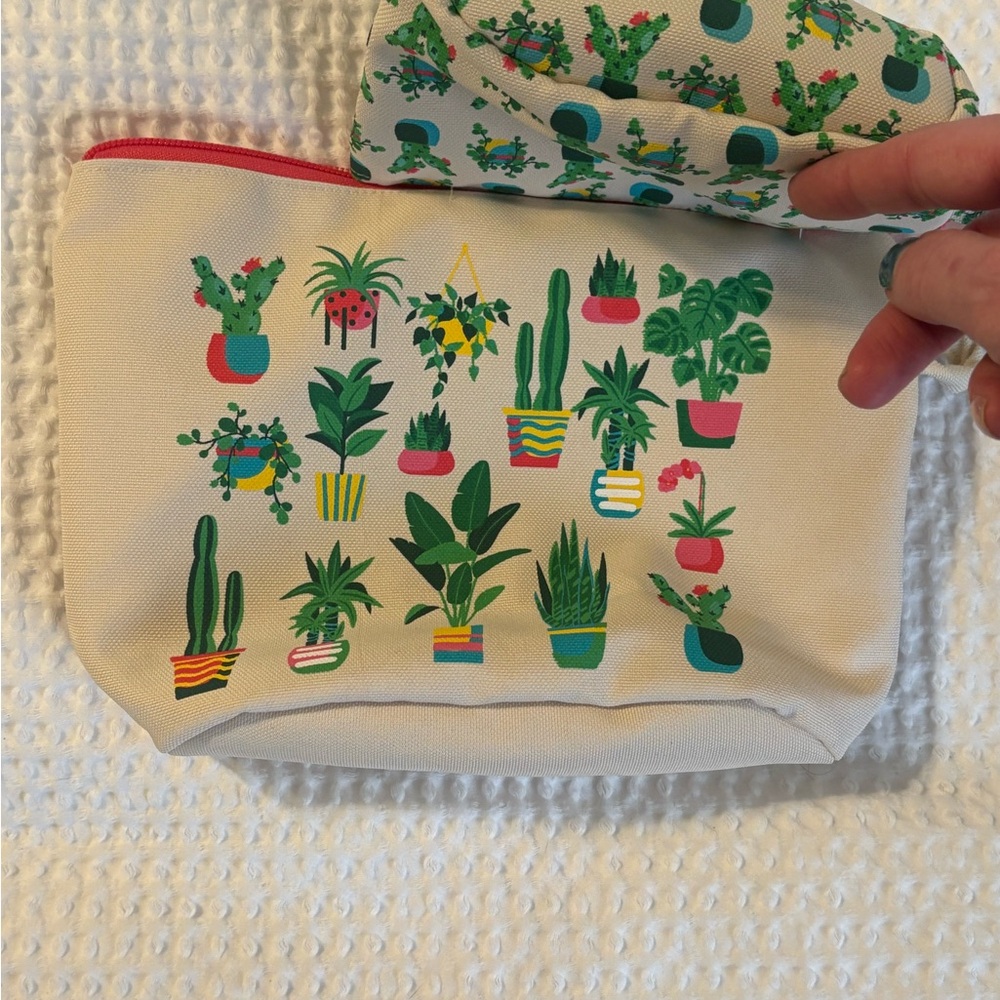 Crane Recycled Material Pouch Set – Succulent Cactus Print (NWT) - Picture 4 of 7